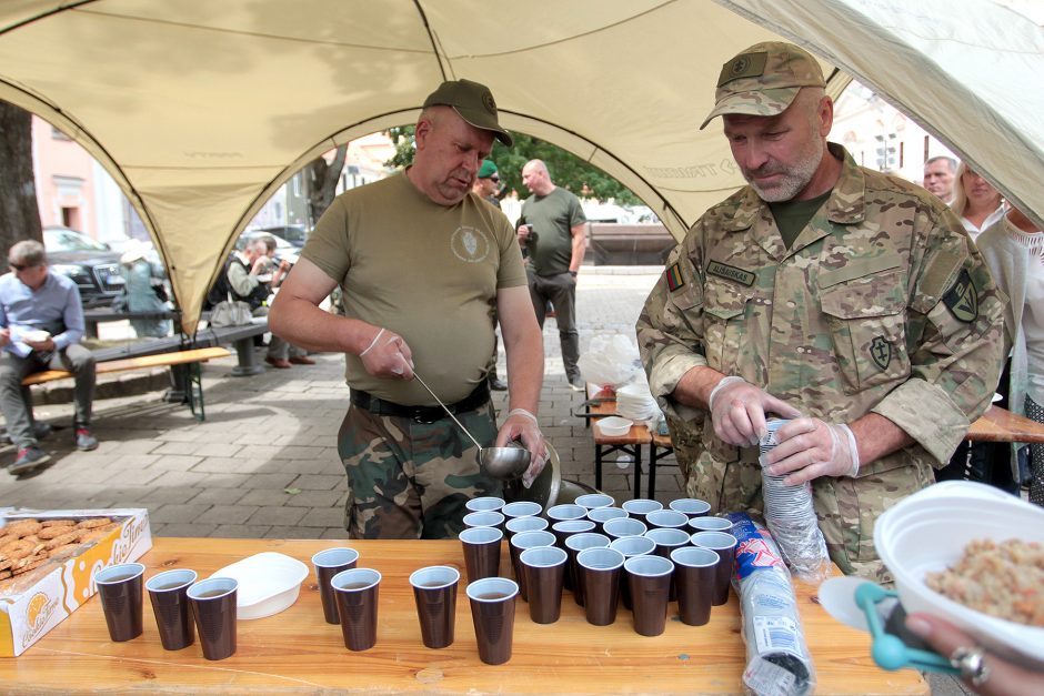 Šaulių sąjunga Kauno Rotušės aikštėje paminėjo 99-ąsias metines