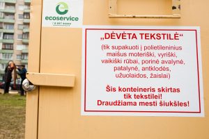 Šiaulių rajone pavogtas tekstilės surinkimo konteineris