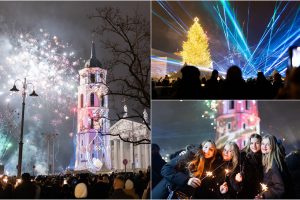 Vilnius į Naujuosius žengė su įspūdingu lazerių šou