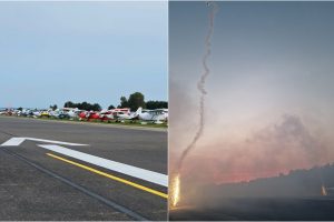 Aviacijos šventė Nidoje: jubiliejus paminėjo su trenksmu