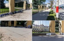 Prie Baltarusijos ambasados sulaikytas vyras: niokojo memorialą